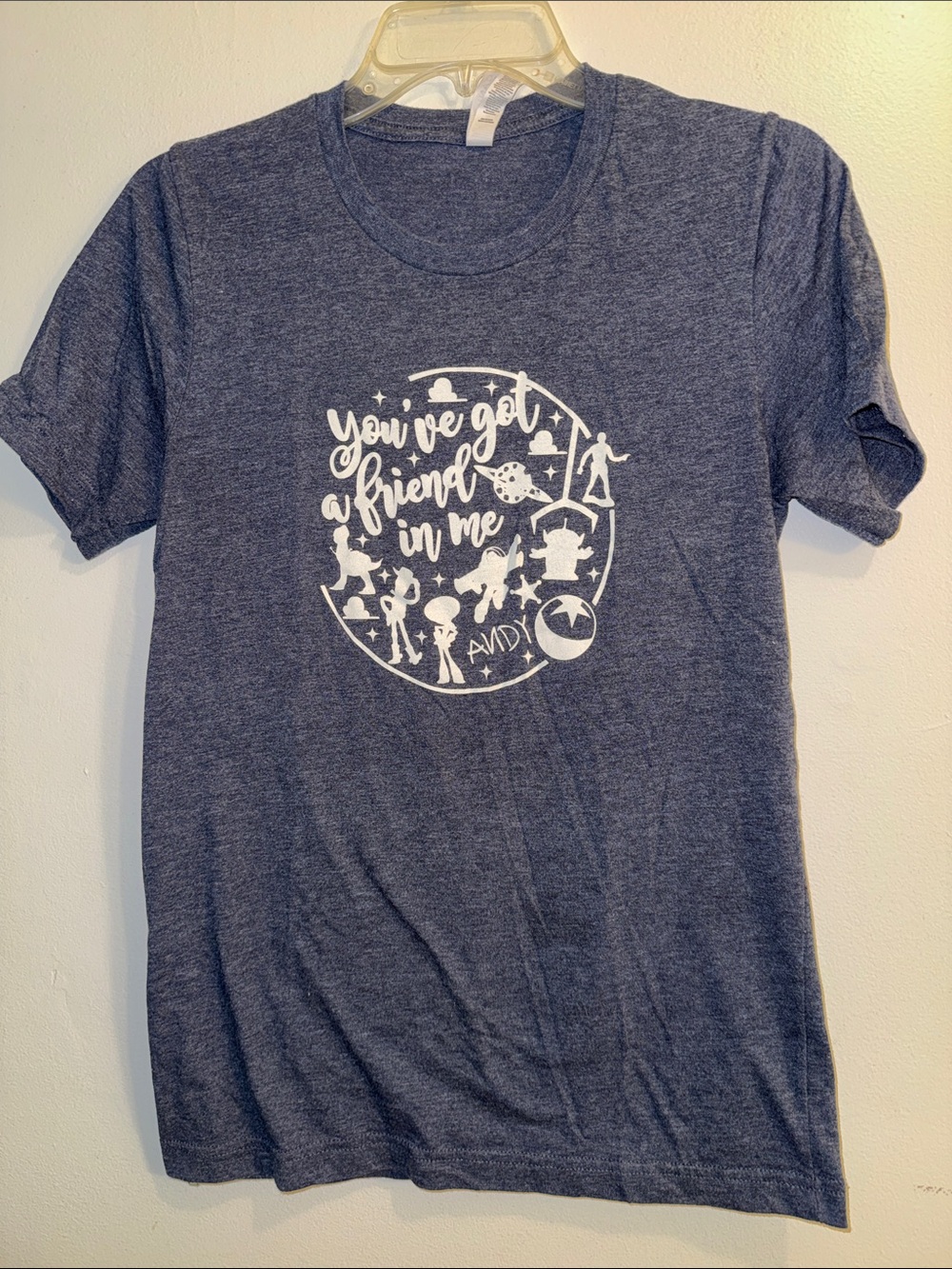 You've Got a Friend in Me Crewneck Graphic Tee - Heather Navy & White